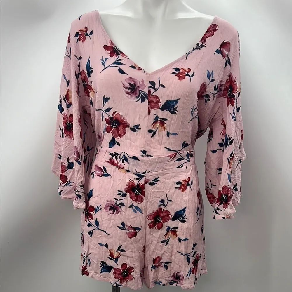 Mimi Chica Pink Floral Jumpsuit
